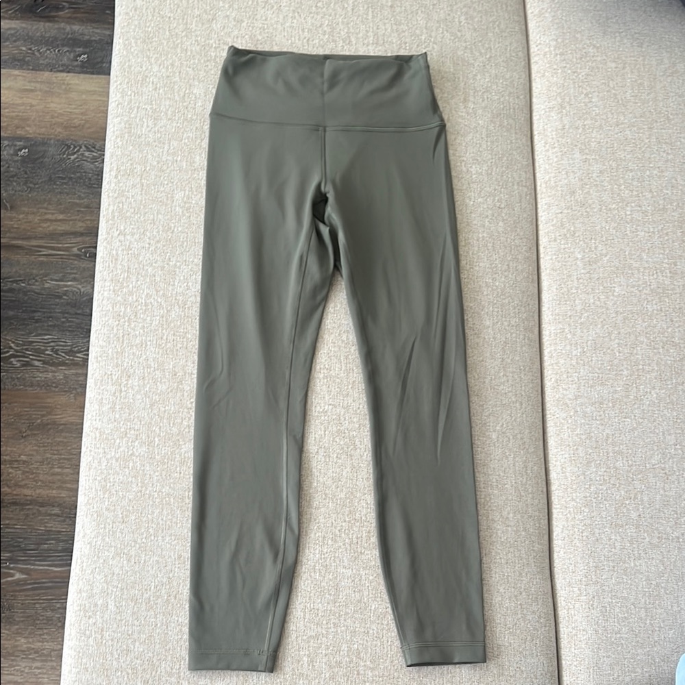 Lululemon Wunder Train High-Rise Running Tight 25” - Army Green - Size 6